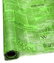 Изображение товара Флизелин для цветов Газета зеленый